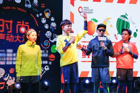 张皓然、团长Lucas与鲜跑团成员