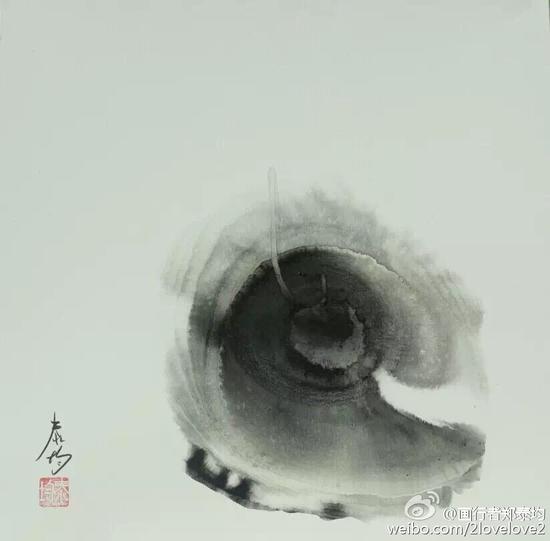 《有想无想》 80x80cm 水墨 2011年