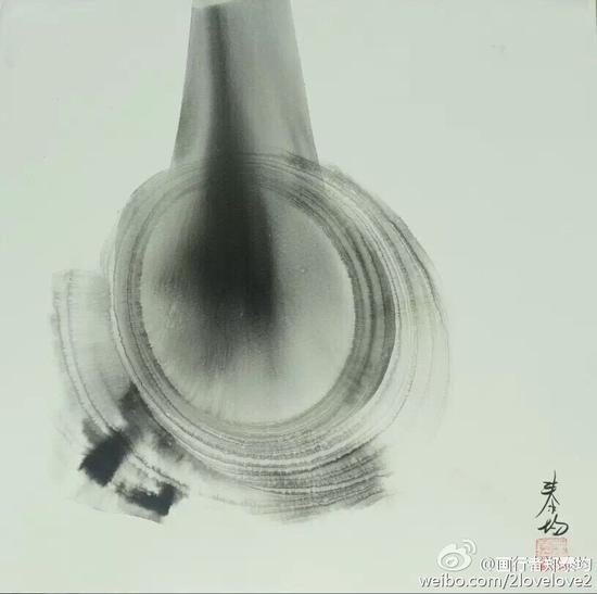 《一一刹》 80x80cm 水墨 2011年