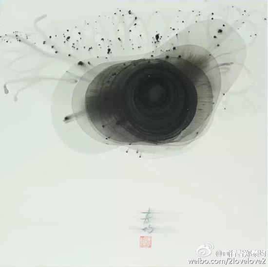 《无尽藏》 100x100cm  水墨  2014年