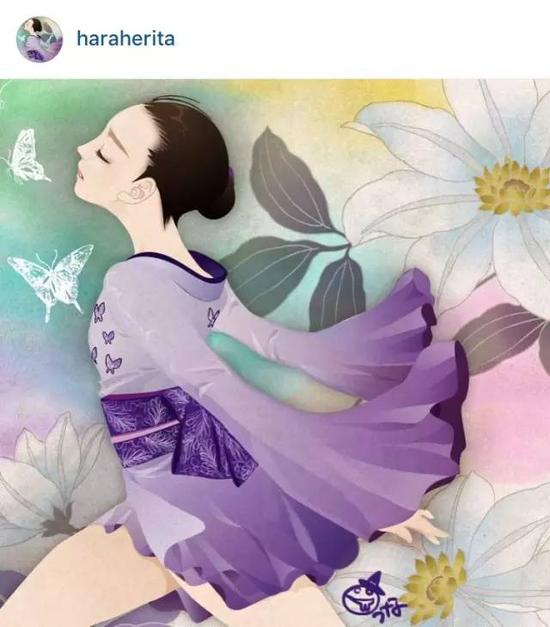 冰迷为mao绘制的漫画《蝴蝶