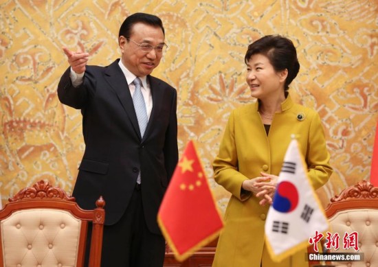 李克强与朴槿惠