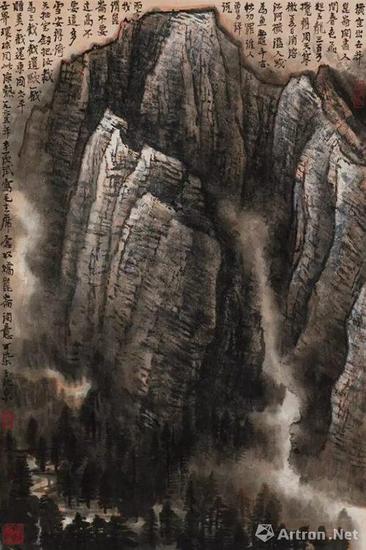 李可染 《昆仑雪山图》 1965 设色纸本,70.2×46.5cm
