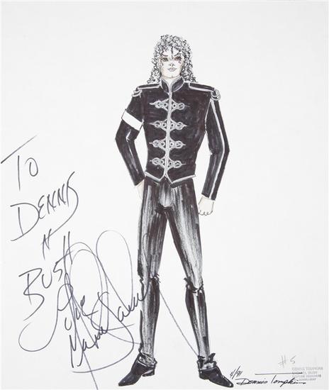 迈克·杰克逊签名服装手稿（lot.56）起拍价：300 美元