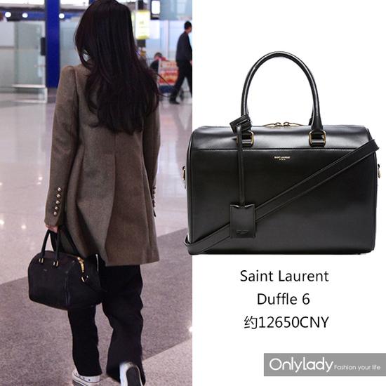 高圆圆拎Saint Laurent Duffle 6