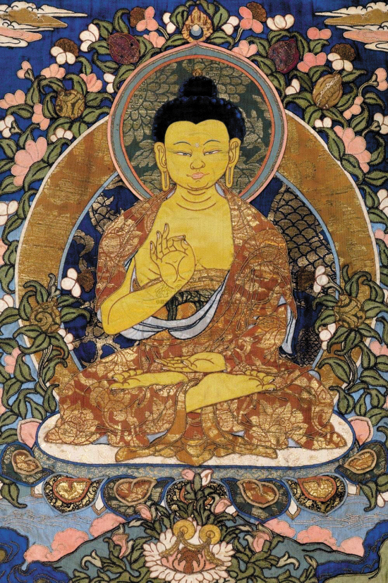 明十六、十七世纪 缎地刺绣释迦牟尼佛唐卡,2010年佳士得秋拍会以710万港币成交