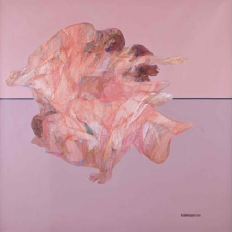 伊布拉·侯赛因（1936–2009），《别让音乐停下》，2008 年作，压克力彩画布，212 x 212 公分
