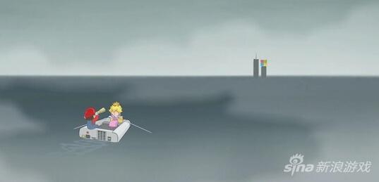 在很远的海面上，有一艘叫做WiiU的“NICE BOAT”慢慢的飘着……