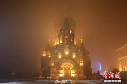 雾霾里的索非亚教堂
