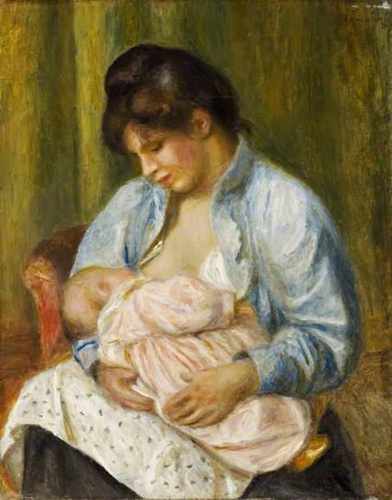 《哺乳的女人》 作于1893至1894年，来自于苏格兰国家画廊