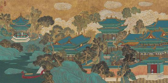 葛冠中,消夏图,69.5×141cm,纸本水墨,2015