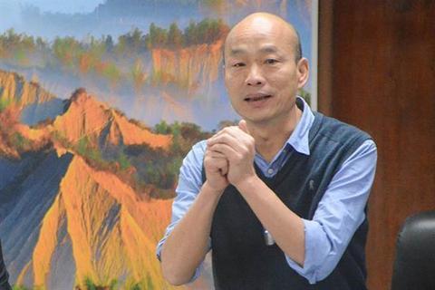 高雄市长韩国瑜呼吁市府同仁,身为市府公务人员应该配合保密。(图片来源:台湾“中时电子报”)