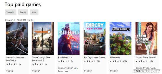 《只狼:影逝二度》表现出色 登顶多个地区Xbox数字游戏销量榜