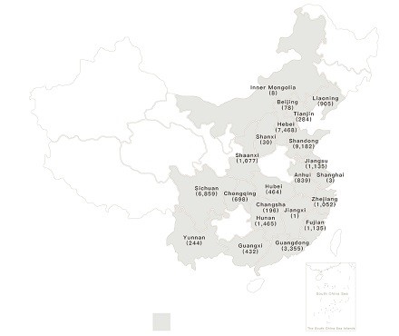 图:分支机构所在地和种子客户数量的覆盖网络