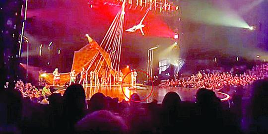 太阳马戏团空中飞人表演时坠亡