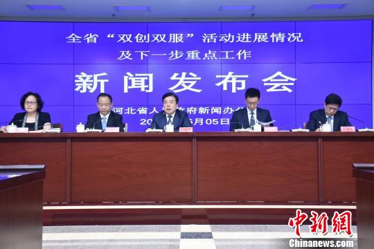 河北省“双创双服”活动进展情况及下一步重点工作新闻发布会现场 房现玉 摄