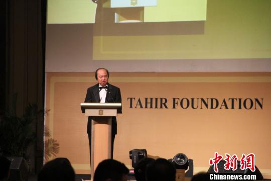 资料图:印尼知名华裔企业家、慈善家翁俊民。顾时宏 摄