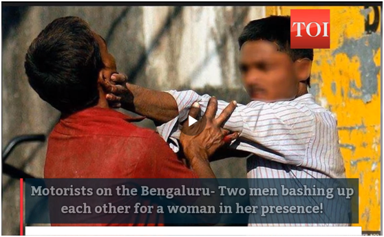 印度两男子为女子高速上打架 女子却和第三人私奔