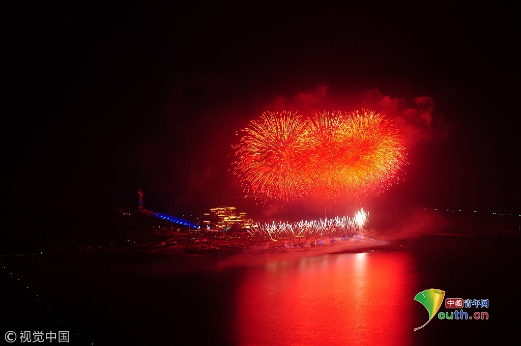 2018年央视中秋晚会主会场试放烟花