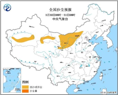 北方地区多沙尘天气 青藏高原东部有雨雪天气