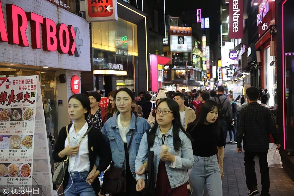 ▲中国游客赴韩国旅游购物