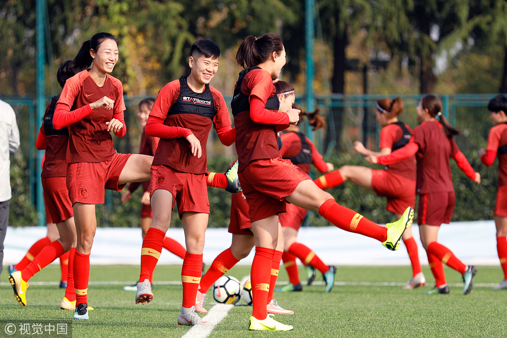 中国女足结束上海集训，明日出征关岛东亚杯预选赛