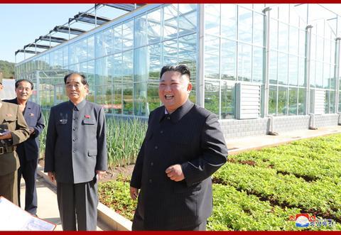 金正恩视察农场(朝中社)