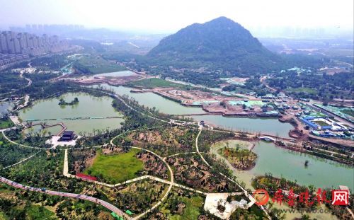 济南华山湖挖成啥样了? “鹊华秋色图”风韵初现!