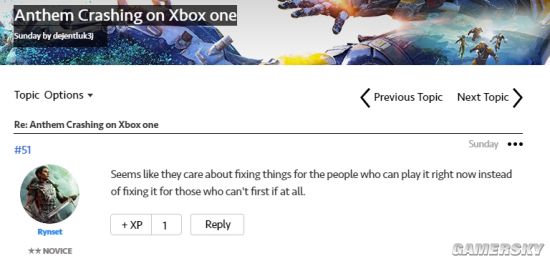 关于《圣歌》主机版运行崩溃问题 我们正与Xbox沟通