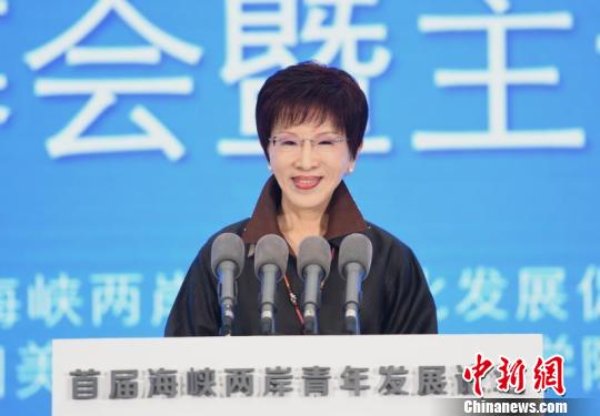 中国国民党前主席、中华青雁和平教育基金会董事长洪秀柱 王刚 摄