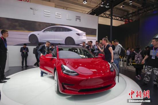 資料圖片：特斯拉MODEL 3。 中新社記者 賈天勇 攝