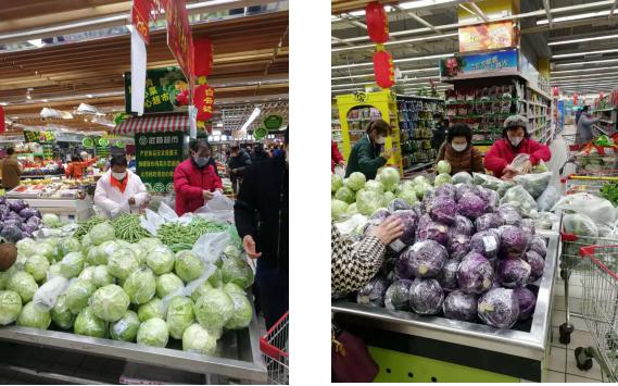 图4武汉另一家连锁超市公司，2月3日上午，以上图片均由作者供图