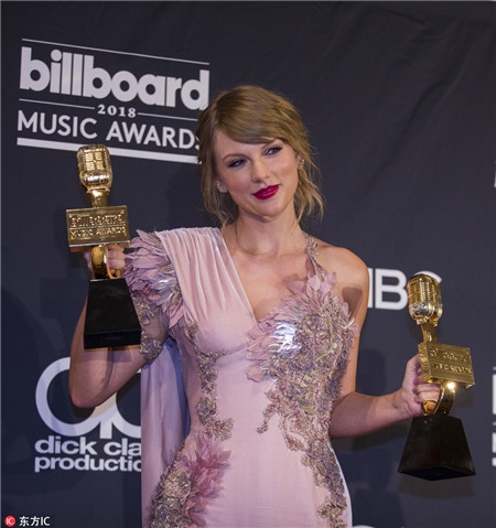 2018公告牌黄老板斩获年度艺人 霉霉获两项大