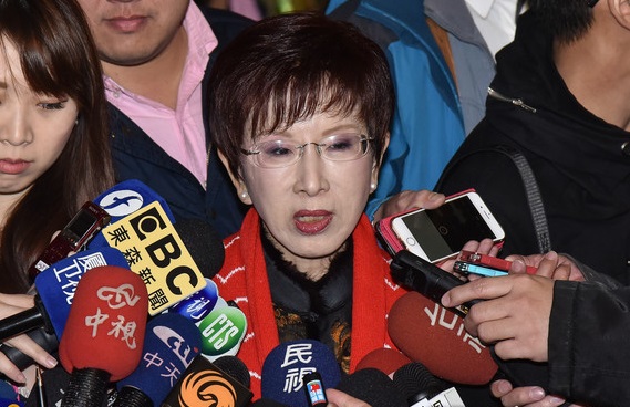 前国民党主席洪秀柱。(图片来源:台湾“东森新闻云”)