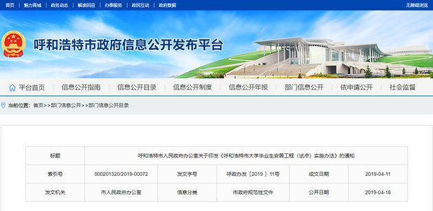 呼和浩特人才新政:合规大学毕业生可半价买房