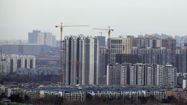 正在建设中的成都某小区。视觉中国 资料图