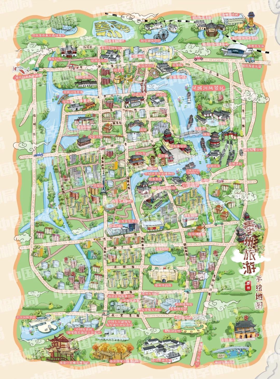 @泰州人!不可错过的泰好吃美食手绘地图!