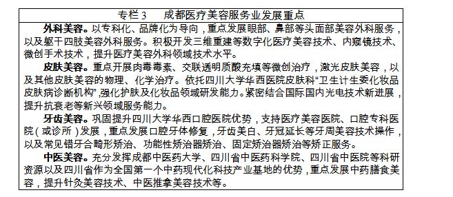 突出发展医疗美容服务业