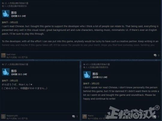 国产游戏上线steam获96%好评,因为作者扎心回复被国外玩家同情?