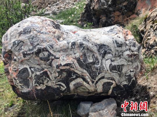 图为青海省玉树藏族自治州治多县多彩乡达胜村河道中出产的彩石。 钟欣 摄