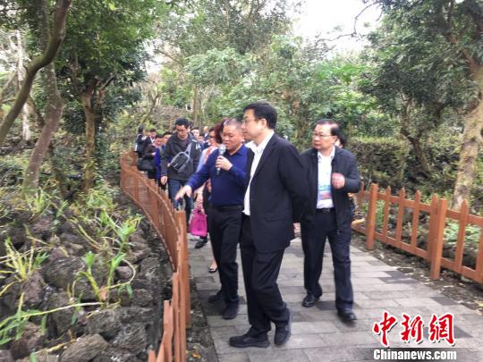 考察團成員走進海口市秀英區石山鎮施茶村。 張瑤 攝