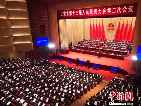 1月28日,2019年甘肃省两会正在兰州举行。图