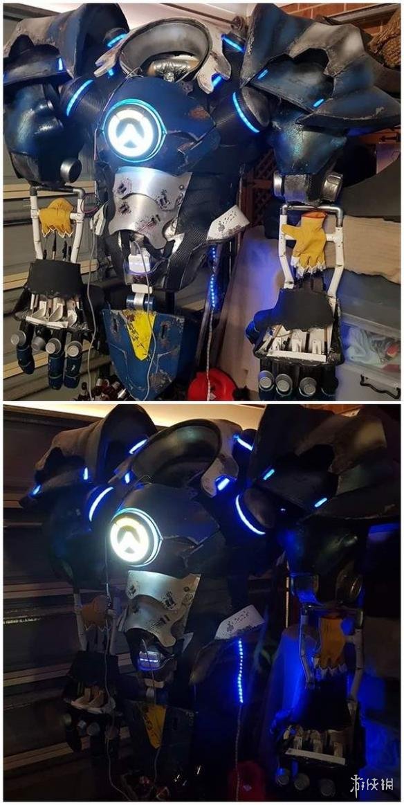 国外大叔cos《守望先锋》莱因哈特 乍一看有点吓人!