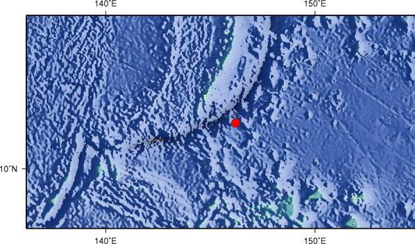 9月23日13时52分马里亚纳群岛以南发生6.0级地震