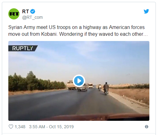RT15日报道称，叙利亚军队似乎正在试图尽快填补美军离开留下的真空。