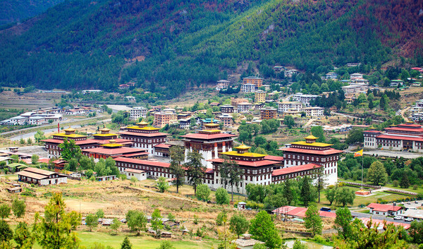 资料图：不丹首都廷布。