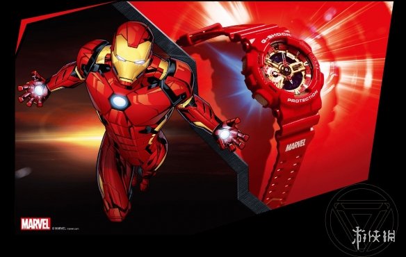 卡西欧X漫威推G-SHOCK系列钢铁侠 美队 蜘蛛侠手表