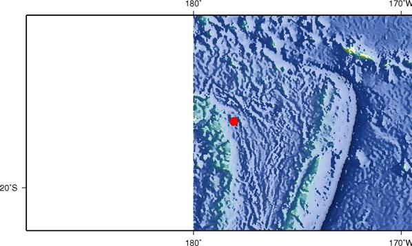 8月19日12时28分斐济群岛地区发生6.8级地震