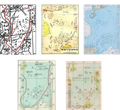 图2.1951年及以前的历史中国南海诸岛分布图