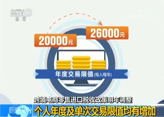 跨境电商税收政策明年调整 个人年度及单次交